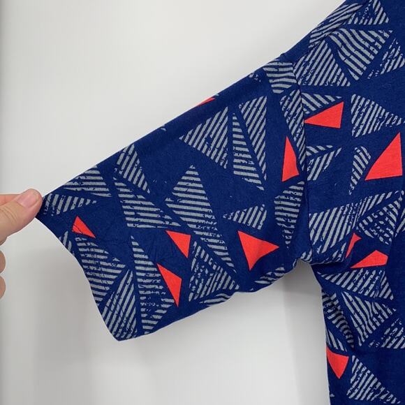 Lularoe Women's Blue & Orange Short Sleeve Top Size Medium - Picture 6 of 9